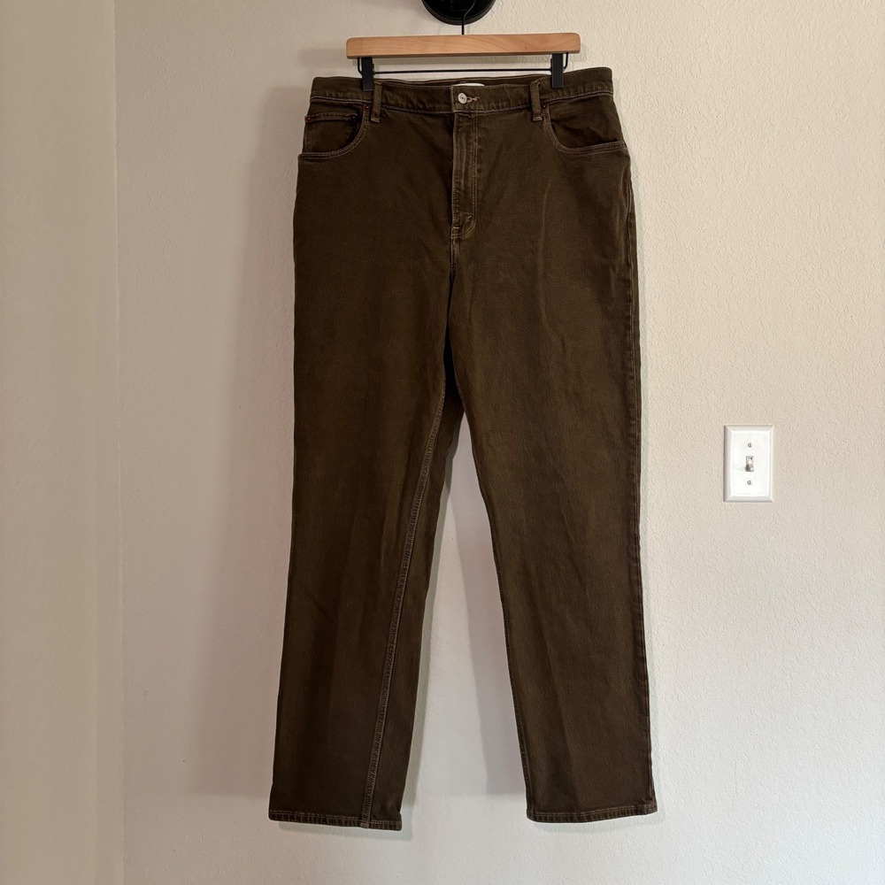 Abercrombie & Fitch Jeans 90s Straight 16L Ultra High Rise Cotton Brown Gorpcore